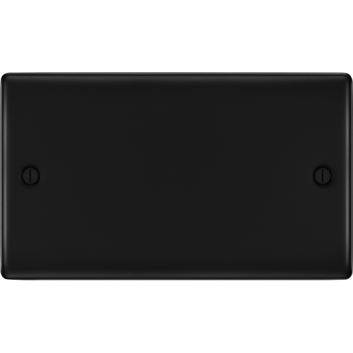 bg-nexus-metal-matt-black-double-blank-plate-nfb95-Available-from-RS-Electrical