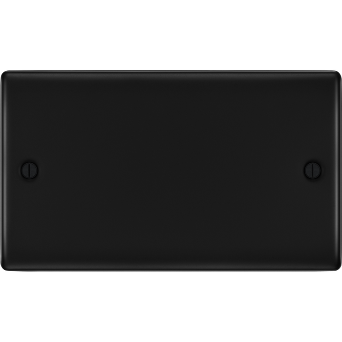 bg-nexus-metal-matt-black-double-blank-plate-nfb95-Available-from-RS-Electrical