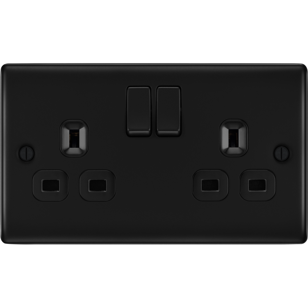 bg-nexus-metal-matt-black-13a-double-socket-nfb22b-Available-from-RS-Electrical