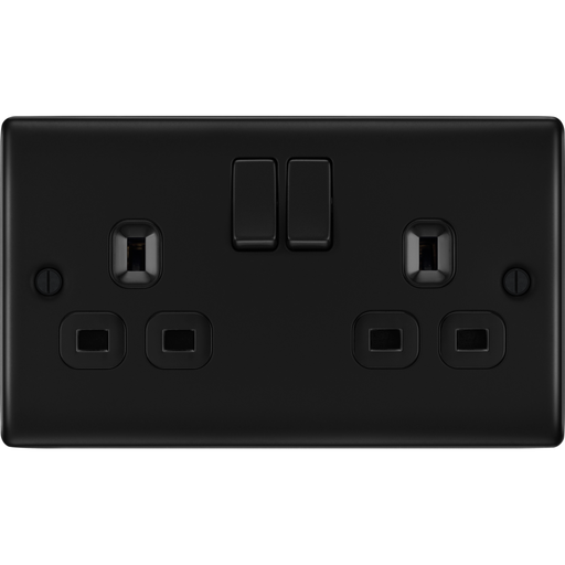 bg-nexus-metal-matt-black-13a-double-socket-nfb22b-Available-from-RS-Electrical