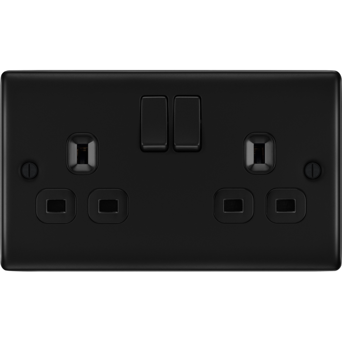 bg-nexus-metal-matt-black-13a-double-socket-nfb22b-Available-from-RS-Electrical