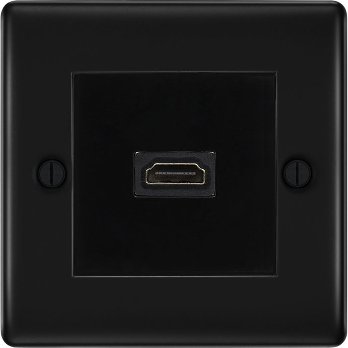 BG Nexus Metal Matt Black HDMI Socket NFBHDMIB available from RS Electrical