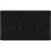 bg-nexus-metal-matt-black-4g-2w-light-switch-nfb44-Available-from-RS-Electrical