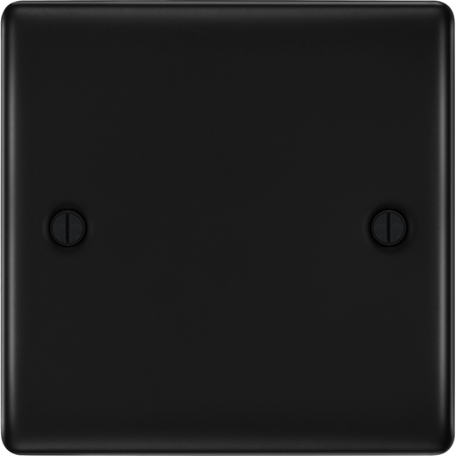 bg-nexus-metal-matt-black-single-blank-plate-nfb94-Available-from-RS-Electrical