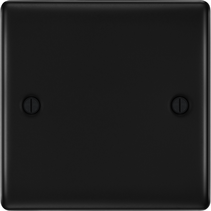 bg-nexus-metal-matt-black-single-blank-plate-nfb94-Available-from-RS-Electrical