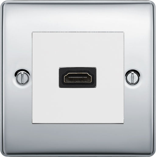 BG Nexus Metal Polished Chrome HDMI Socket NPCHDMIW Available from RS Electrical Supplies