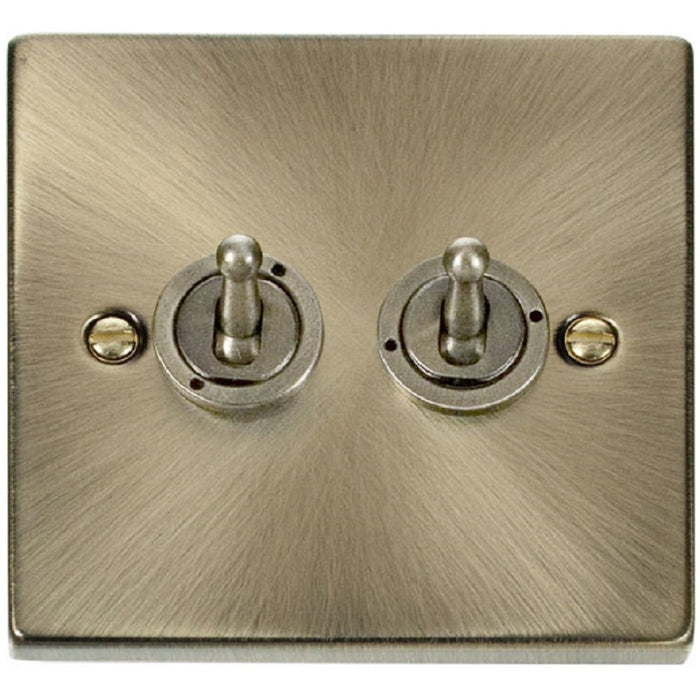 Click Deco Antique Brass 2W & Int Toggle Switch VPAB4225 Available from RS Electrical Supplies