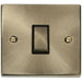 Click Deco Antique Brass Intermediate Switch VPAB425BK Available from RS Electrical Supplies