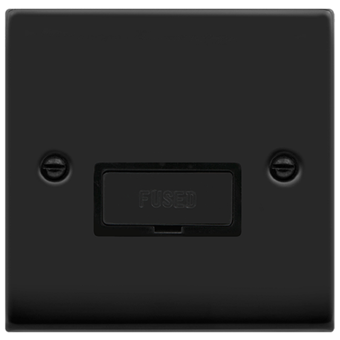 Click Deco Matt Black 13A Unswitched Spur VPMB750BK