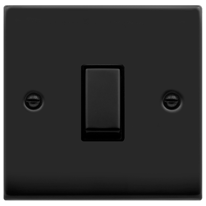 Click Deco Matt Black 20A Double Pole Switch VPMB722BK