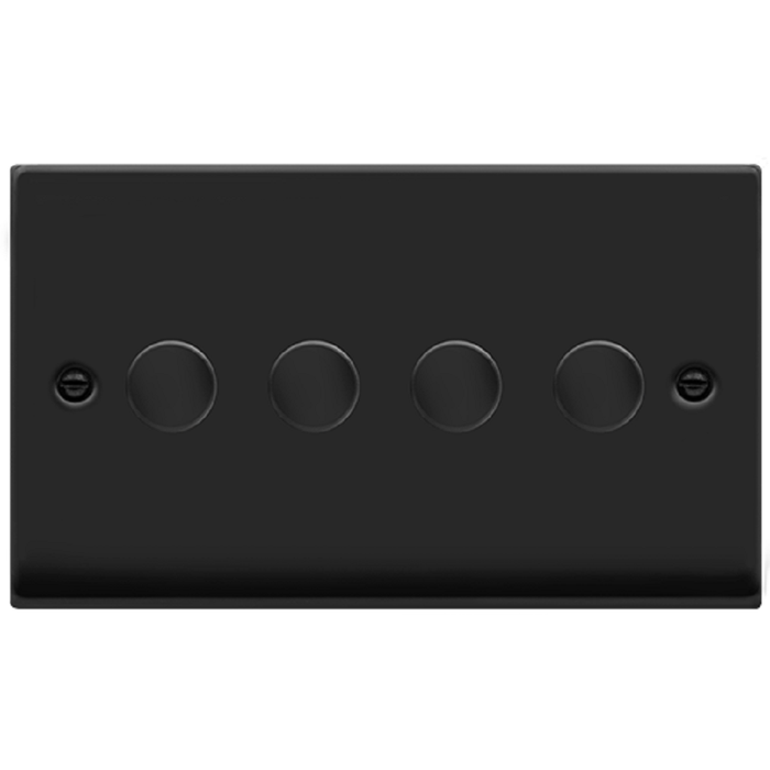 Click Deco Matt Black 4G LED Dimmer Switch VPMB164