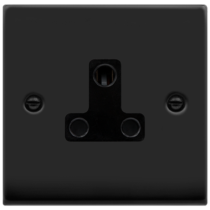 Click Deco Matt Black 5A Unswitched Socket VPMB038BK