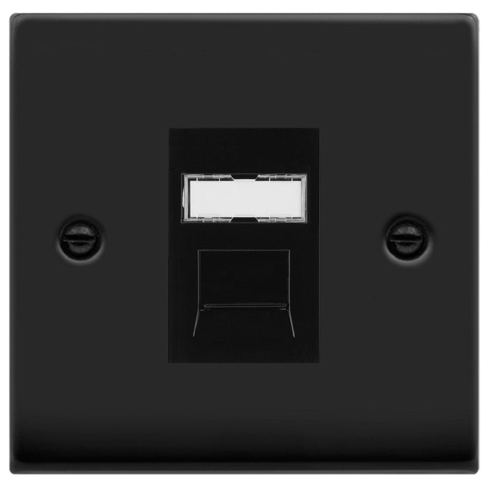 Click Deco Matt Black Cat5e Data Socket VPMBRJ45BK