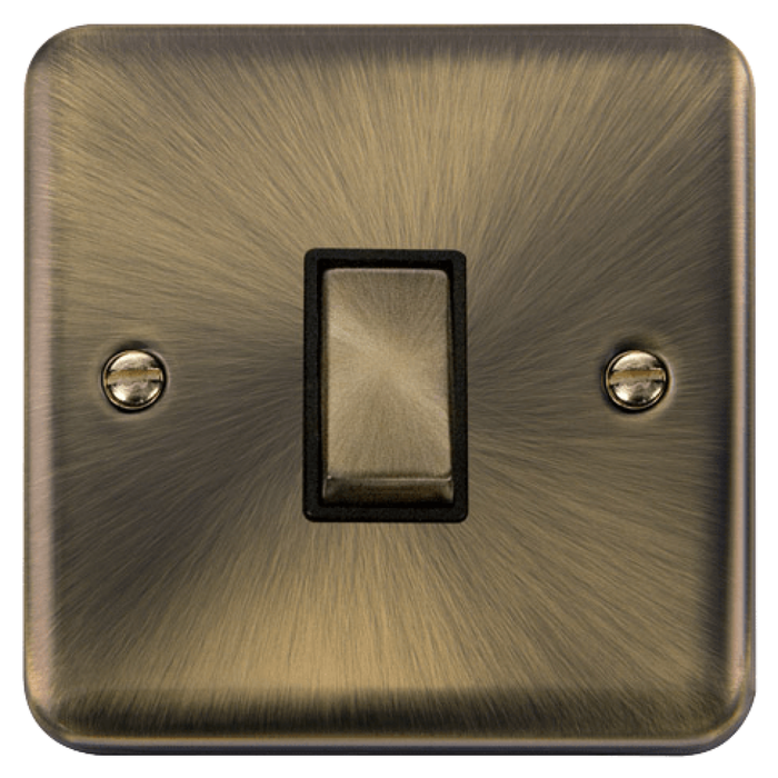 Click Deco Plus Antique Brass 1G Light Switch DPAB411BK