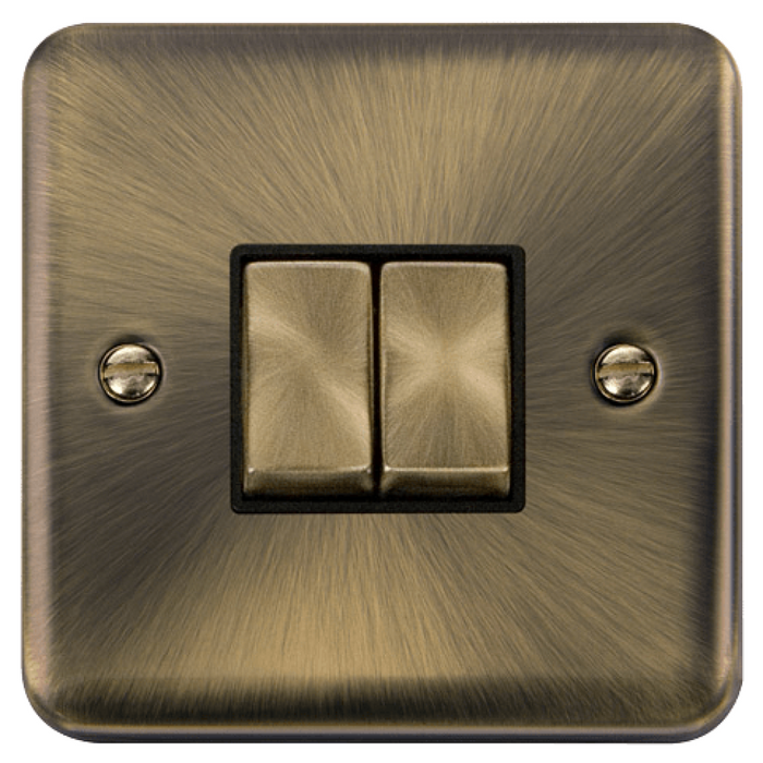 Click Deco Plus Antique Brass 2W & Intermediate Switch DPAB4125BK