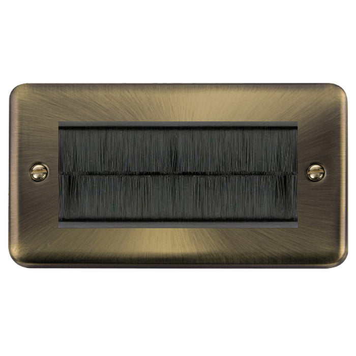 Click Deco Plus Antique Brass 4G Cable Brush Outlet DPAB4BRUSHBK