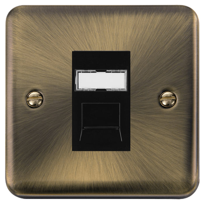 Click Deco Plus Antique Brass Cat5e Data Socket DPABRJ45BK