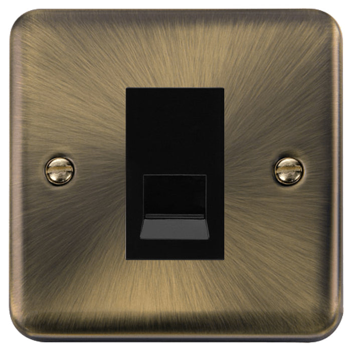 Click Deco Plus Antique Brass RJ11 Socket DPAB115MBK