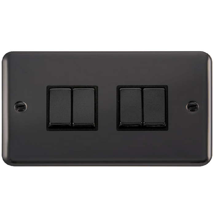 Click Deco Plus Black Nickel 4G Light Switch DPBN414BK