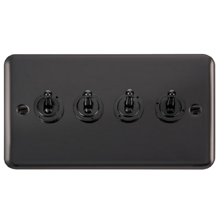 Click Deco Plus Black Nickel 4G Toggle Switch DPBN424