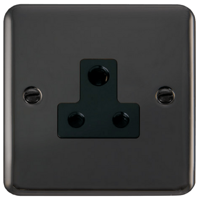 Click Deco Plus Black Nickel 5A Unswitched Socket DPBN038BK