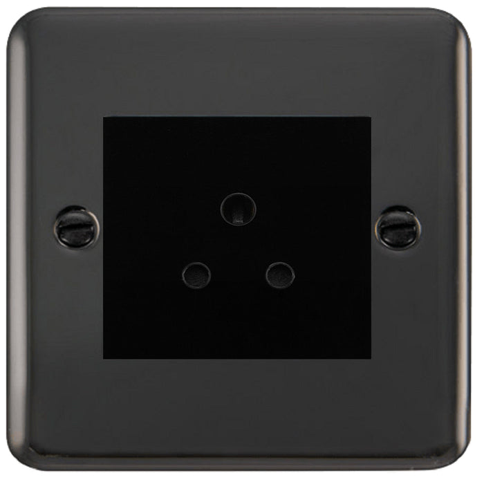 Click Deco Plus Black Nickel 5A Unswitched Socket DPBN038MBK