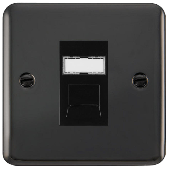 Click Deco Plus Black Nickel Cat5e Data Socket DPBNRJ45BK