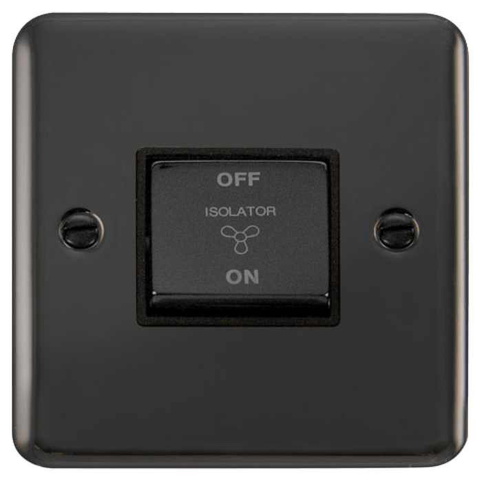 Click Deco Plus Black Nickel 10A Fan Isolator Switch DPBN520BK