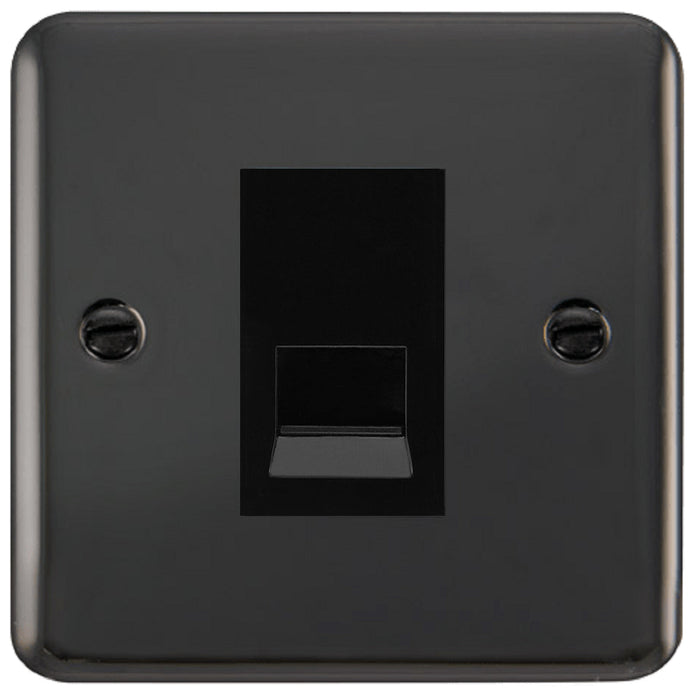 Click Deco Plus Black Nickel Master Telephone Socket DPBN120MBK