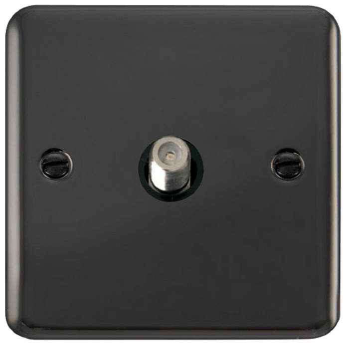 Click Deco Plus Black Nickel Satellite Socket DPBN156MBK