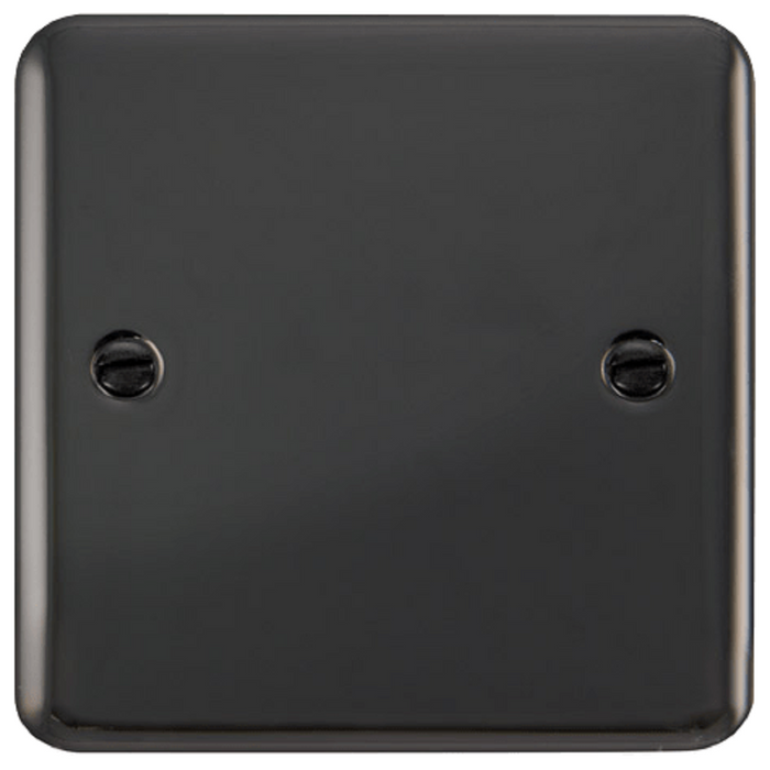 Click Deco Plus Black Nickel Single Blank Plate DPBN060