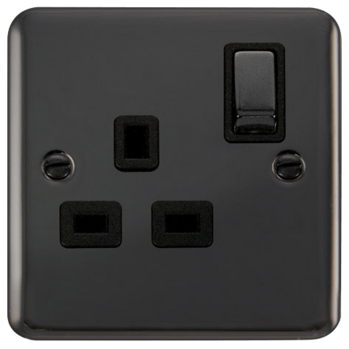 Click Deco Plus Black Nickel 13A Single Socket DPBN535BK