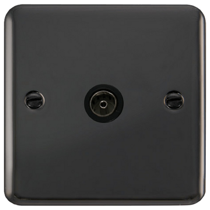 Click Deco Plus Black Nickel TV Socket DPBN065BK