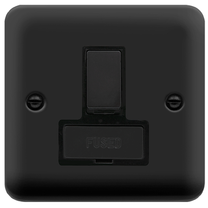 Click Deco Plus Matt Black 13A Switched Spur DPMB751BK