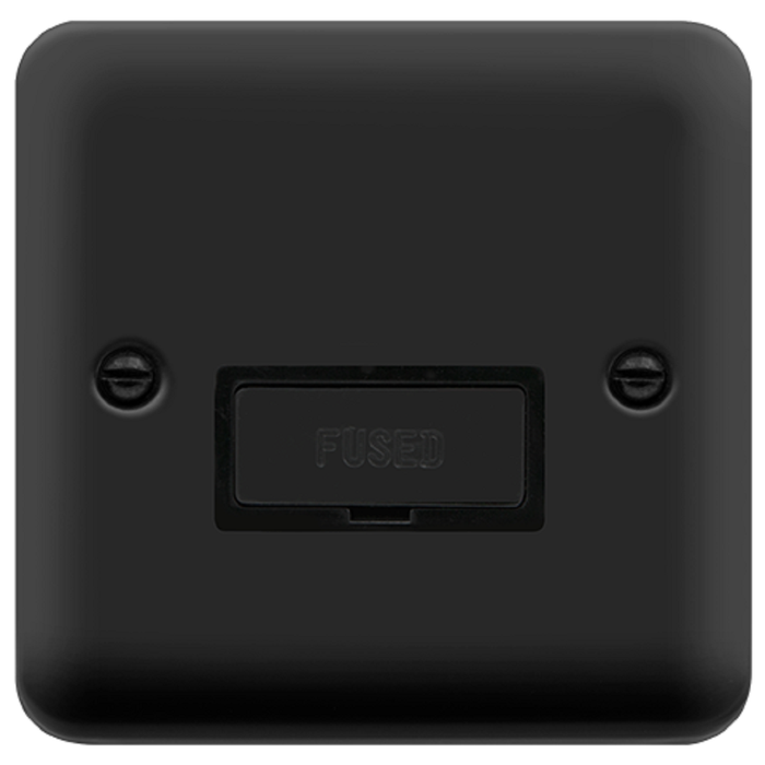 Click Deco Plus Matt Black 13A Unswitched Spur DPMB750BK