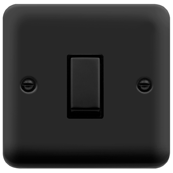 Click Deco Plus Matt Black 20A Double Pole Switch DPMB722BK