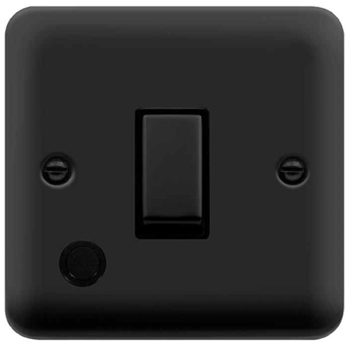 Click Deco Plus Matt Black 20A Double Pole Switch with Flex DPMB522BK