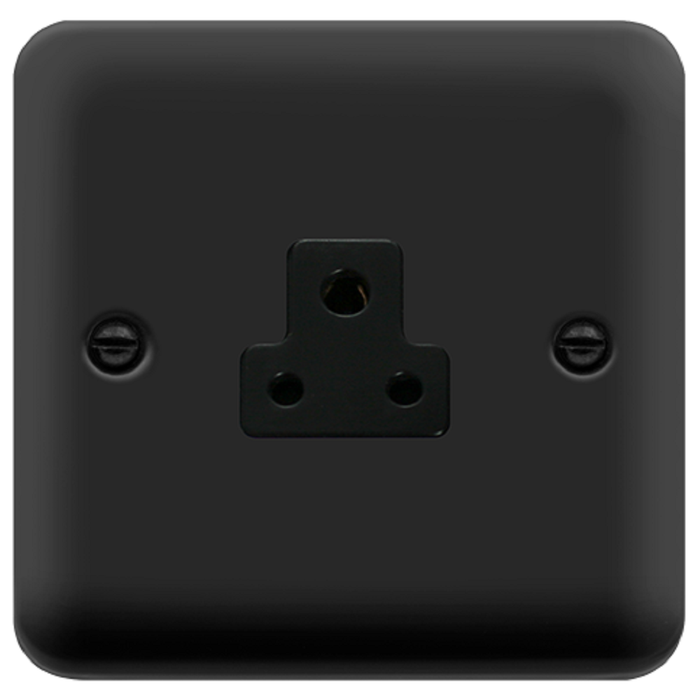 Click Deco Plus Matt Black 2A Unswitched Socket DPMB039BK