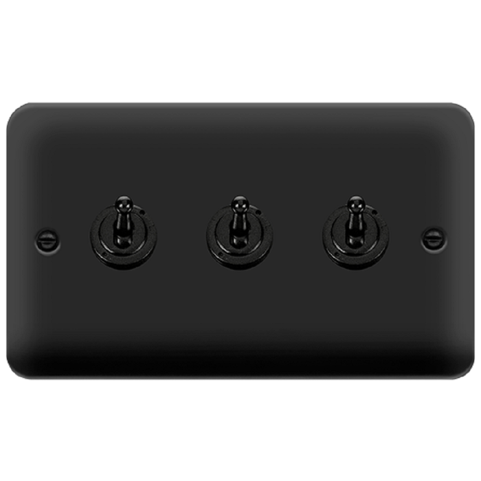 Click Deco Plus Matt Black 3G Toggle Switch DPMB423