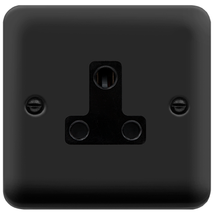 Click Deco Plus Matt Black 5A Unswitched Socket DPMB038BK