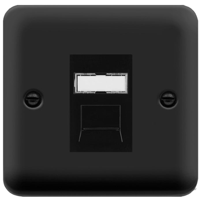 Click Deco Plus Matt Black Cat5e Data Socket DPMBRJ45BK