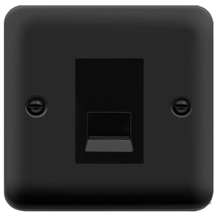 Click Deco Plus Matt Black Master Telephone Socket DPMB120MBK