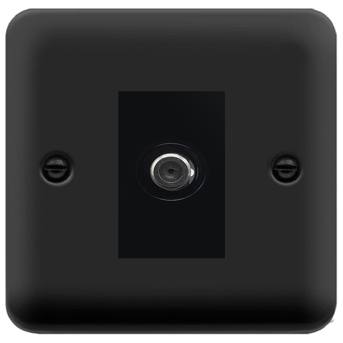 Click Deco Plus Matt Black Satellite Socket DPMB156MBK