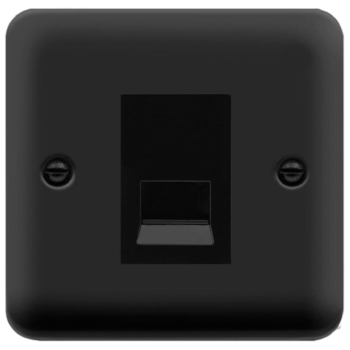 Click Deco Plus Matt Black Slave Telephone Socket DPMB125MBK