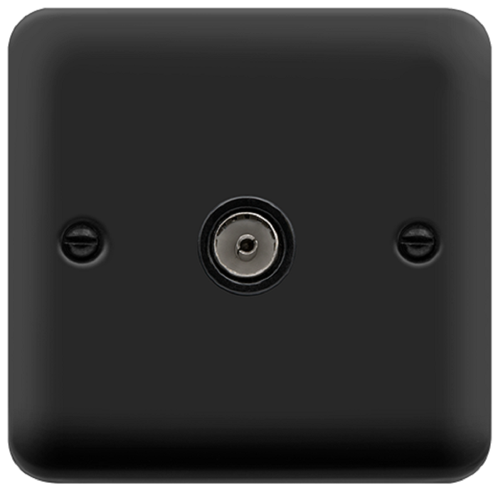 Click Deco Plus Matt Black TV Socket DPMB065BK