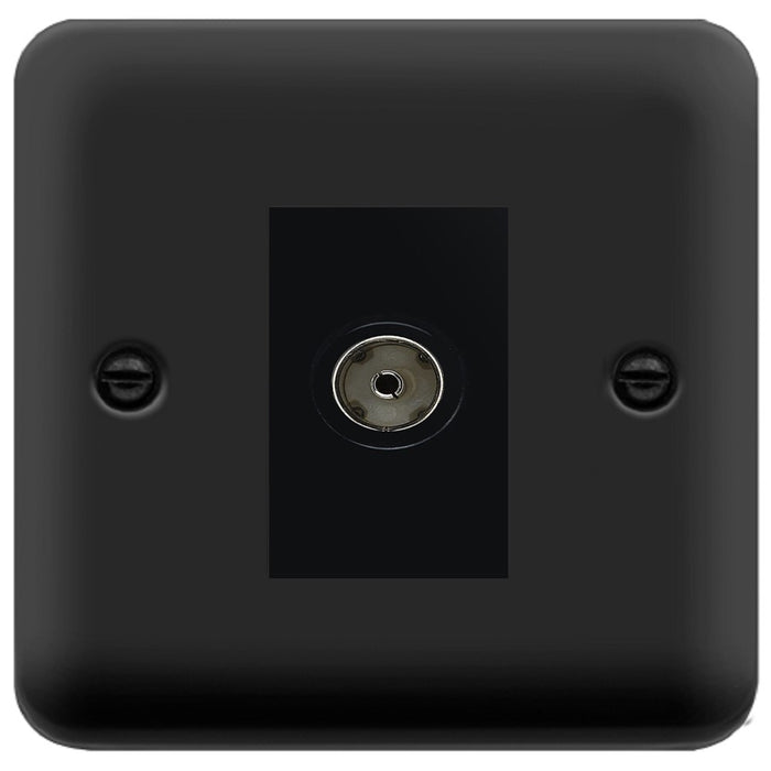 Click Deco Plus Matt Black TV Socket DPMB065MBK