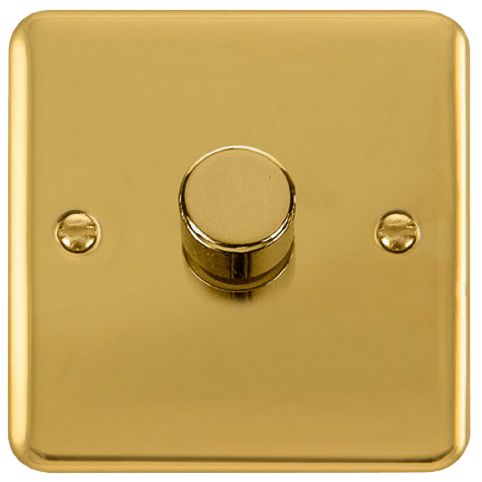 Click Deco Plus Polished Brass 1G LED Dimmer Switch DPBR161