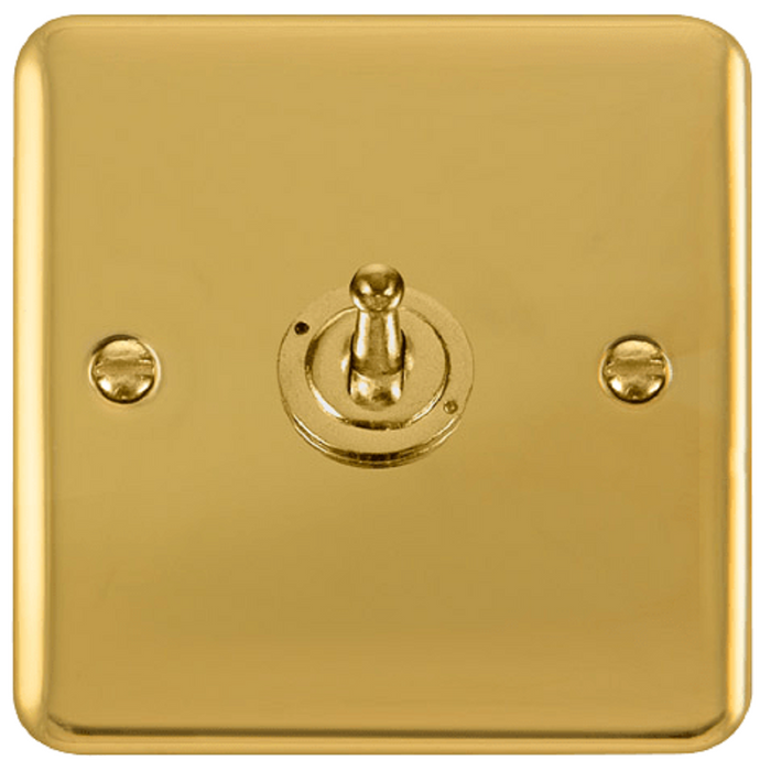 Click Deco Plus Polished Brass 1G Toggle Switch DPBR421