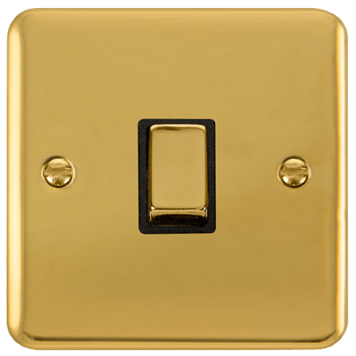 Click Deco Plus Polished Brass 20A Double Pole Switch DPBR722BK