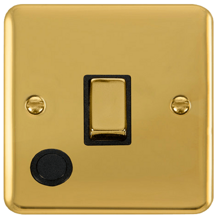 Click Deco Plus Polished Brass 20A Double Pole Switch with Flex DPBR522BK